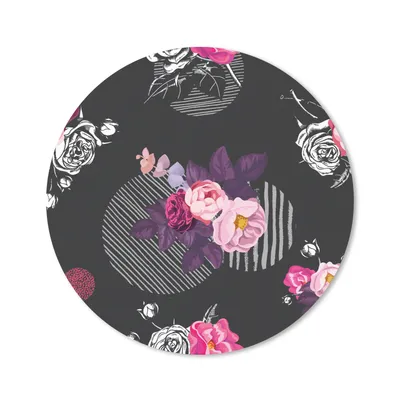 Produktbild von MuchoWow® Mauspad Mousepad Rosen - Blumen - Muster 40x40 cm - Mousepads - Maus Mat - Pad - Mausunterlage - Schreibtisch Accessoires