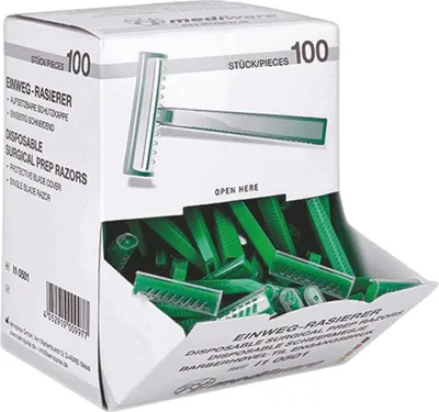 Zdjęcie produktu dla Jednorazowa maszynka do golenia, jednostronnie niesterylna (100 szt.)