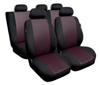 Produktbild von Profi Universal Autositzbezüge - Polyester/Jaquard Komplettset Rot