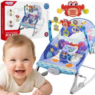 Obrázok produktu pre WOOPIE BABY Hojdacia sieťalka 2v1, krabičí dizajn, interaktívne funkcie, vibrácie, melódie