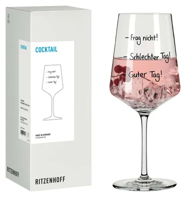 Produktbild von Ritzenhoff Be Happy Cocktailglas #6 Sprüche 544 ml Kristallglas  Germany