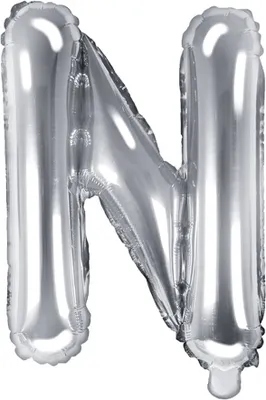 Immagine prodotto di Palloncino in foil argento 35cm lettera N