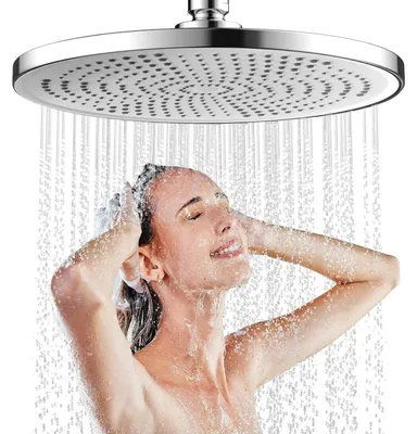 Obrázek produktu pro Sprchová hlavice, stříbrná, 25 cm, 360° otočná, vysokotlaká, úsporná