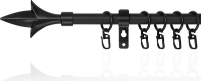 Produktbild von Gardinenstange Lilie, 16 mm, ausziehbar 130 - 240 cm Schwarz