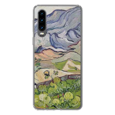 Produktbild von MuchoWow® Handyhülle Schutzhülle Hülle für Huawei P30 Die Alpen - Vincent van Gogh Silikon Softcase Handy Hülle - Kartenbesitzer