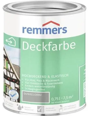 Zdjęcie produktu dla Remmers Farba kryjąca ciemnoszara puszka 0,75 l