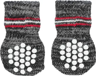 Produktbild von TRIXIE Hundesocken, Anti-Rutsch, XL, grau
