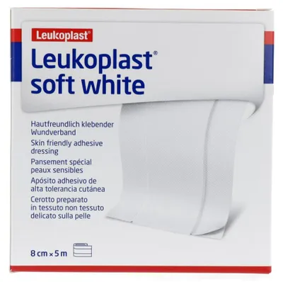 Immagine prodotto di Leukoplast gesso bianco morbido 8 cmx5 m rotolo 1 pz