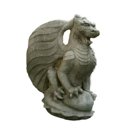 Produktbild von Schöner Gargoyle Große Figur für den Garten oder den Vorgarten aus Steinguss Neu Frostfest Witterungsbeständig zur Gartengestaltung SU-853