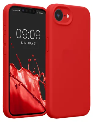 Produktbild von kwmobile Hülle kompatibel mit Apple iPhone 17e / iPhone 16e - Hülle Silikon gummiert - Handyhülle - Handy Case in Klassisch Rot