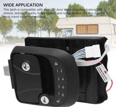 Image de Verrouillage des portes RV, accès sans clé, télécommande, clavier, alliage de zinc, remorque pour remorques, camping-cars, côté gauche