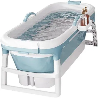 Produktbild von Faltbares Bad - Tragbares Bad - Entspannen im Bad - Mit Massagewalzen - 118 x 60 x 53 cm