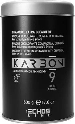 Produktbild von ECHOSLINE | Aufheller Karbon 9 - 500g - Aktivkohle - für bis zu 9 Töne - Professionelle Haarpflege
