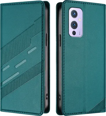 Obrázek produktu pro Pouzdro pro OnePlus 9,Polyuretankožené peněženkové pouzdro s přihrádkou na karty a funkcí stojánku Grün