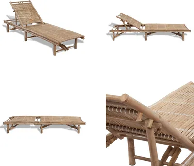 Produktbild von vidaXL Sonnenliege Bambus - Sonnenliege - Sonnenliegen - Sonnenbett - Sonnenbetten