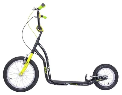 Produktbild von Worker City Roller Suter SE 16/12 Zoll Kick Scooter Tretroller - Schwarz/Gelb
