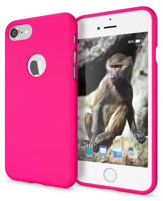 Immagine prodotto di Apple iPhone 7 Custodia per cellulare di NALIA, Custodia sottile in silicone al neon Custodia sottile per telefono rosa
