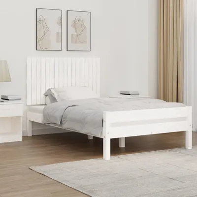 Produktbild von The Living Store Wand-Kopfteil Weiß 108x3x60 cm Massivholz Kiefer