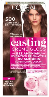Produktbild von L'Oréal Casting Crème Gloss Haarfarbe ohne Ammoniak 500 Hellbraun