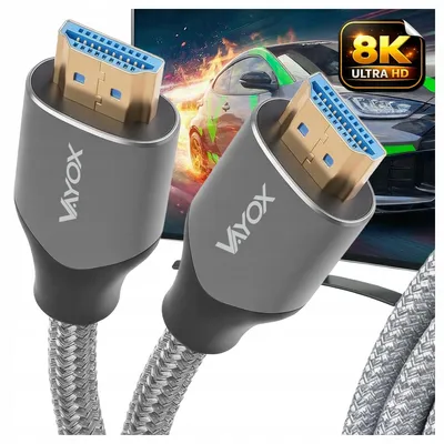 Zdjęcie produktu dla Vayox Kabel HDMI VA0329 | 3 m | 2.1, 8K | Srebrny/Złoty