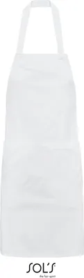 Produktbild von SOLs 03569 | Latzschürze, Gamma Unisex Apron, 90 x 75 cm - Farbe: White - Größe: 90 x 75 cm
