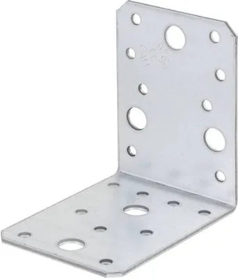 Zdjęcie produktu dla Alberts 333614 Łączniki kątowe, ocynkowane metodą Sendzimira, 90 x 90 x 65 mm, zestaw 6 sztuk