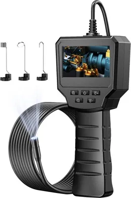 Produktbild von 2,4-Zoll-Inspektionskamera, 1440P-HD-Kamera mit 2,0 MP und 6 einstellbaren LEDs, 8-mm-IP67-wasserdichte Digitalkamera, 5 m langes, halbstarres Kabel