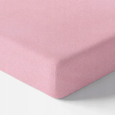 Produktbild von Eevi Spannbettlaken Frottee 120x60 cm Pink für Kinder