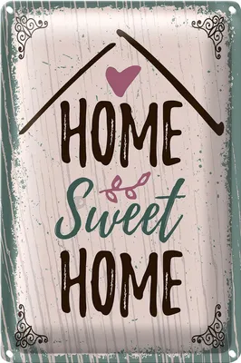 Produktbild von Blechschild Spruch Home sweet home 20x30cm