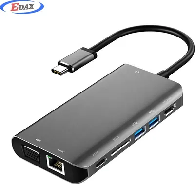 Produktbild von ANTCOOL Typ C Adapter Konverter 8 in 1 USB C Hub 3.0 USB Hub Typ C