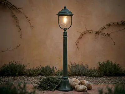 Produktbild von LED Wegeleuchte im Landhausstil 118cm, Pollerleuchte zur Gartenbeleuchtung, Grün
