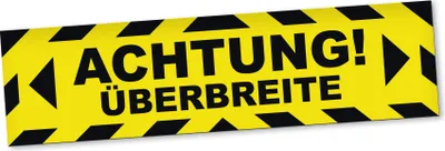 Produktbild von PantherPixel Achtung Überbreite Magnetschild Auto Kennzeichnung Magnetfolie Geschenkidee 45 x 12 cm REFLEKTIEREND