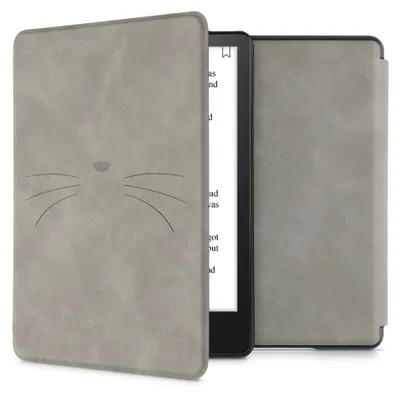 Produktbild von kwmobile Klapphülle kompatibel mit Amazon Kindle Paperwhite 11. Generation 2021 Hülle - Flipcase für Kindle Paperwhite Hülle aus Kunstleder - Katze