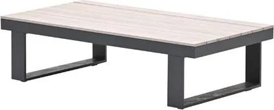 Produktbild von Garden Impressions Bologna Lounge Tisch - 130x70 cm - carbon black - light teak Vironwood