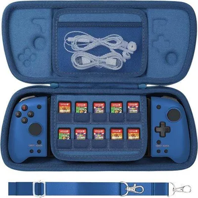 Produktbild von Famanu Schutzhülle für Switch Split Pad Pro und Hori Split Pad - Kompakte Controller-Hülle (Blau) mit Schockabsorption
