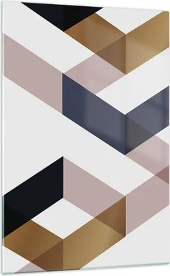 Produktbild von Bilder auf glas - Einteilig - Abstraktion Muster Diamant - 70x100cm - Glasbilder - Wandbilder - Bilder - Wanddekoration aus Glas - Glas Bilder - Wandbild auf Glas - GPA70x100-4311