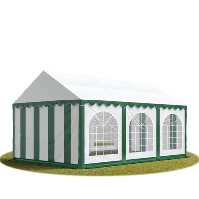 Produktbild von Hochwertiges Zelt Partyzelt Festzelt 4x6 m PVC grün-weiß wasserdicht