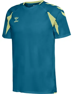 Image de Maillot Hummel Hmlcore 2.0 S/S - bleu céleste/jaune citron pâle, taille : XXL