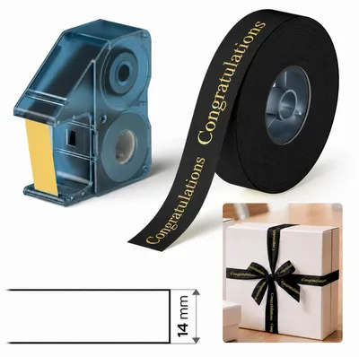 Obrázok produktu pre Páska NIIMBOT B18 N1, čierna + termo-prenosová páska, zlatá, 14 mm