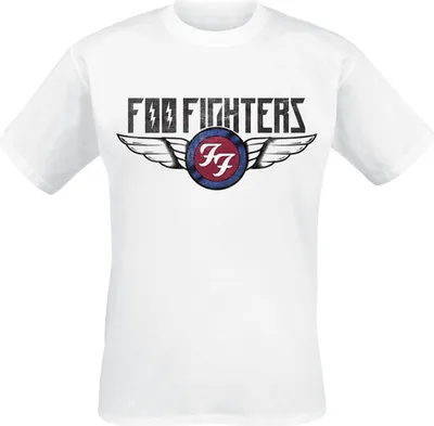 Produktbild von Foo Fighters T-Shirt Herren Flash Wings weiß Band-Merch, Bands 100% Baumwolle XL