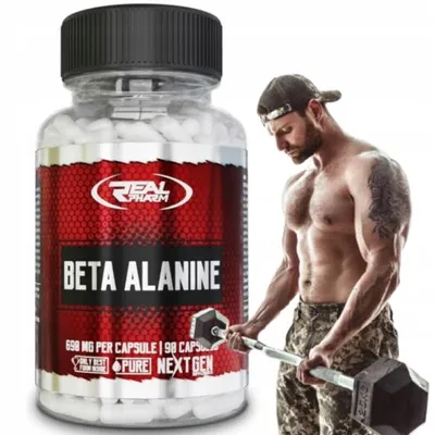 Produktbild von Pre-Workout Beta-Alanin Kraftsteigerung Real Pharm Beta-Alanin 90 Kapseln.