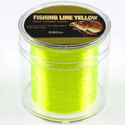 Zdjęcie produktu dla Żyłka wędkarska – monofilament nylonowy – 500 m – 0,25 mm – wytrzymałość na rozciąganie 13 kg – tonąca – kolor fluorescencyjny żółty