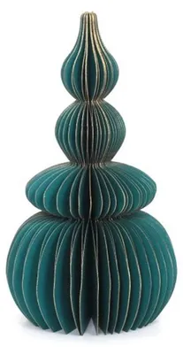 Only Natural – Wabenpapier-Weihnachtsbaum – Petrol – 17.5 cm – Ansicht 1