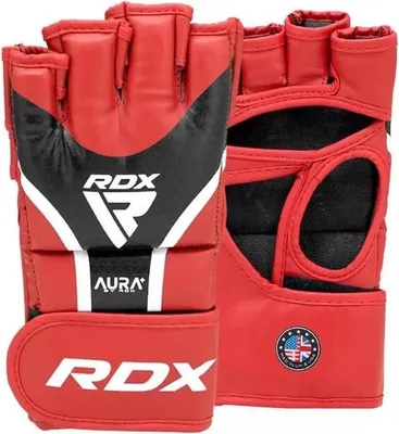 Produktbild von RDX Grappling Handschuhe Aura Plus T-17 - MMA Training Sparring Handschuhe, Premium Maya Hide Leder, IMF & Max-Shock Foam, Quick-EZ Klettverschluss Ergonomische Passform