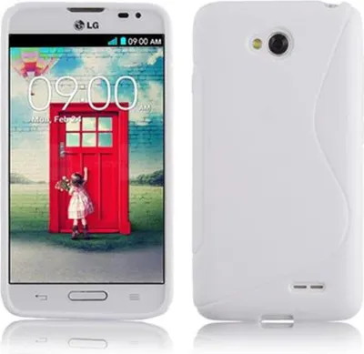 Produktbild von Cadorabo Schutzhülle für LG L70 (1. SIM) Hülle in Weiß Handyhülle Case TPU Silikon Etui