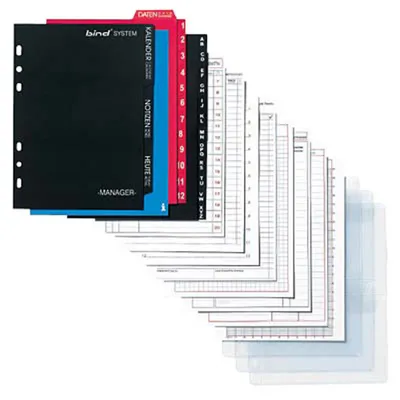Produktbild von bind Ringbuch-Ergänzungsset Manager Plus sortiert A5, 1 Set