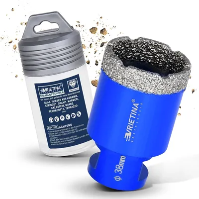 Produktbild von 38mm Diamant Fliesenbohrer M14 Diamantbohrer Glasbohrer Nass- / Trocken Bohrkrone für Winkelschleifer, Diamant Lochsäge von Fliesen Feinsteinzeug