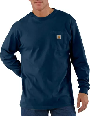 Produktbild von Carhartt K126 Langärmeliges Taschen-T-Shirt, Farbe:navy, Größe:S