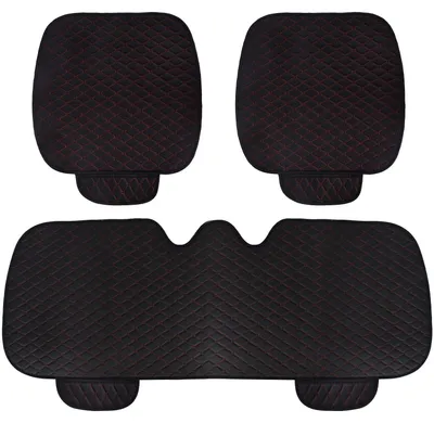 Imagen del producto de Omgoods - Juego de 3 cojines para el asiento del coche - Cojines universales antideslizantes