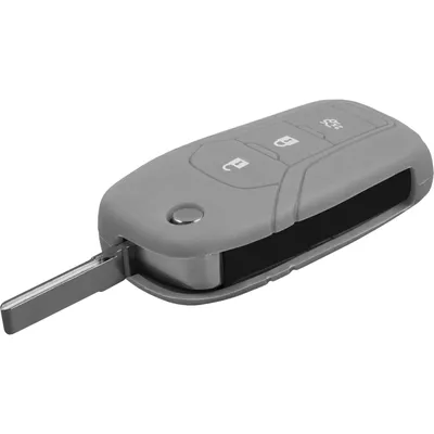 Produktbild von PhoneNatic Silikon Schlüssel Hülle kompatibel mit der Ford New Mondeo / Escort 3-Tasten Fernbedienung in grau Klappschlüssel 3-Key